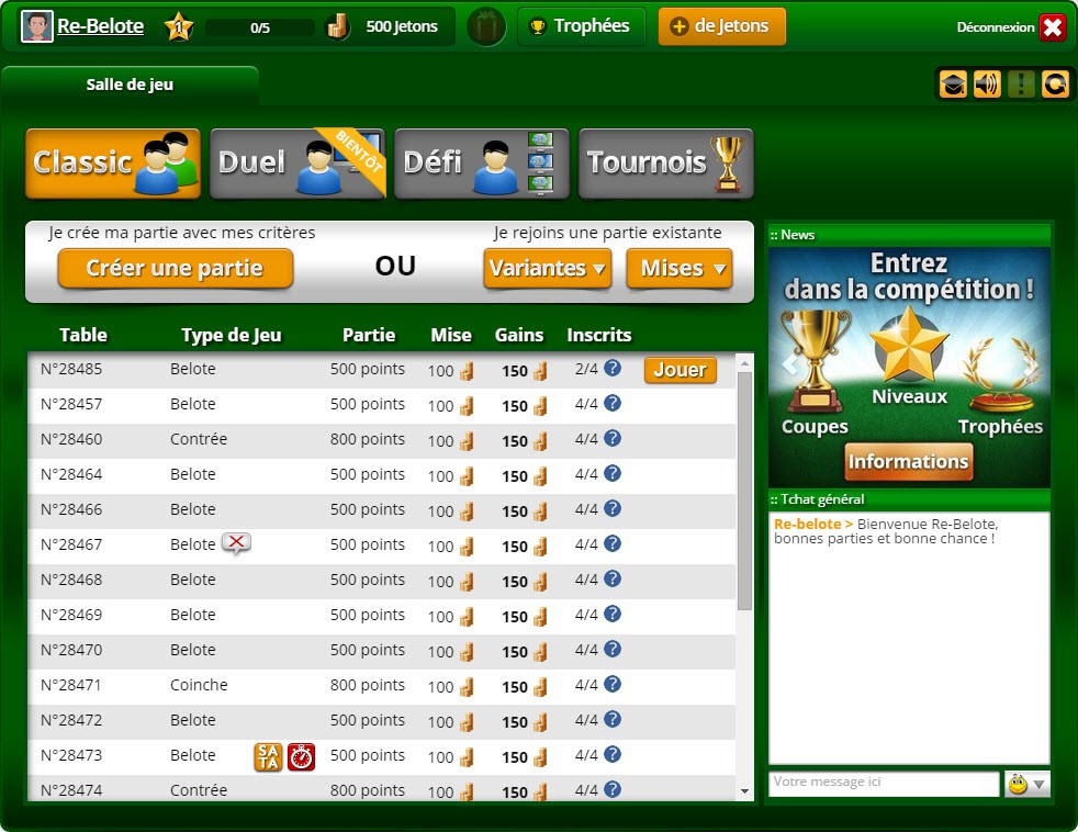 jeu de belote